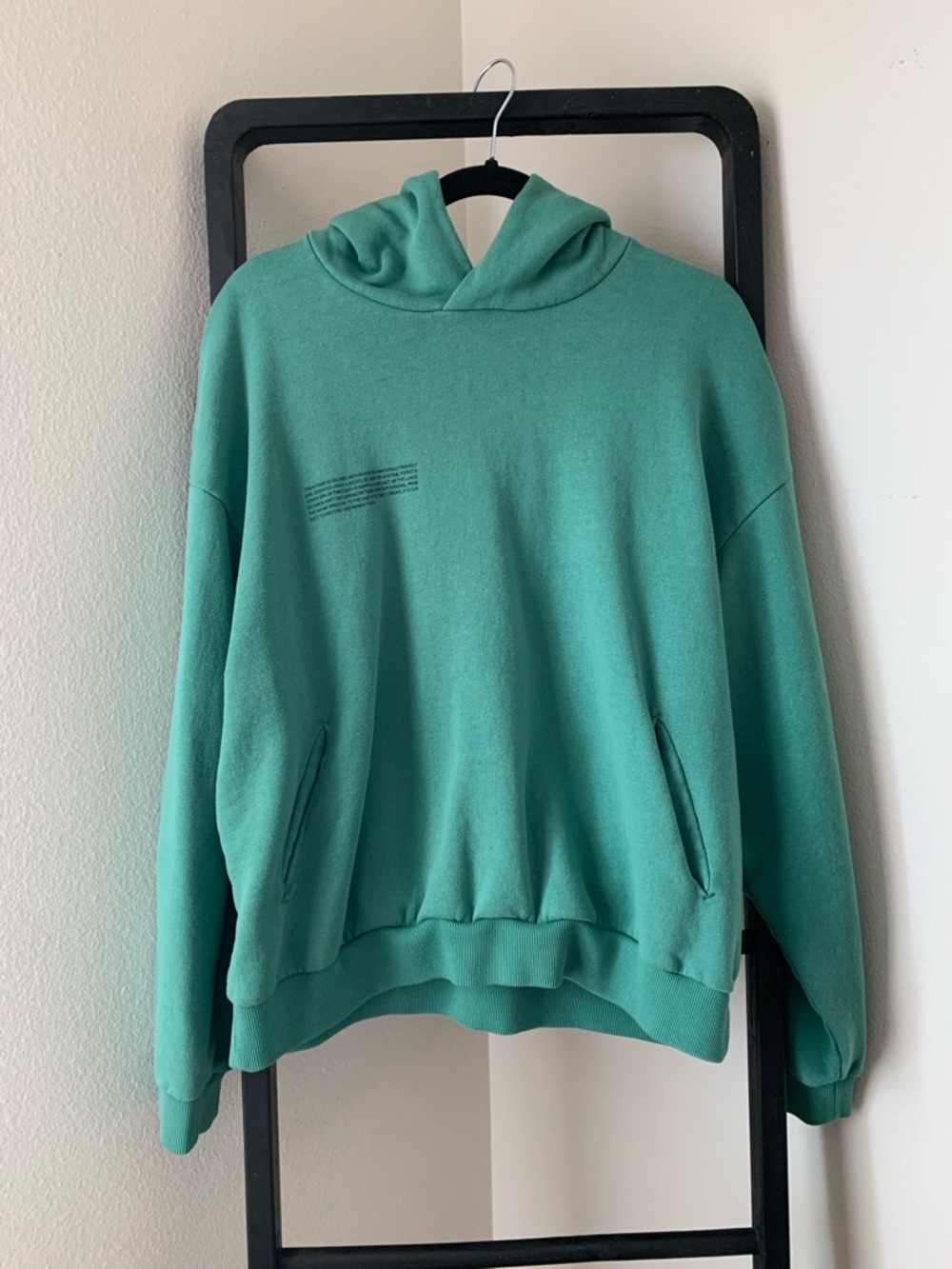 Pangaia Cotton Large Jade Green Pullover Hoodie